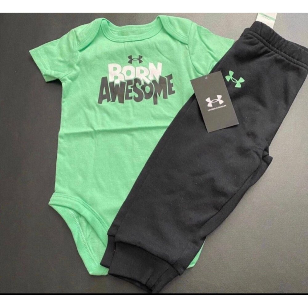 NWT Under Armour jogger & One-piece set baby boys size 18M